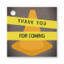 Orange Cone Caution Tape Construction Birthday Favor Tags