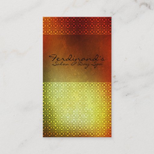 Customizable Orange Contemporary Salon &amp; Sp Business Card Template