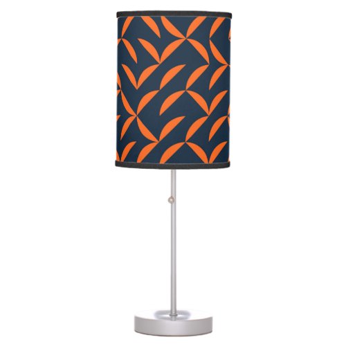 Orange cool modern trendy wavy illustration table lamp