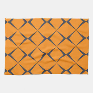 Orange, cool, simple, trendy, chevron shapes kitchen towel