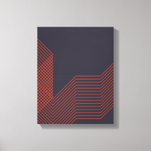Orange cool simple trendy decorative illustration canvas print