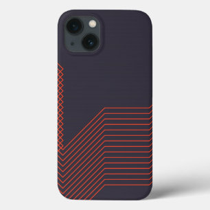 Orange cool simple trendy decorative illustration iPhone 13 case