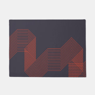 Orange cool simple trendy decorative illustration doormat