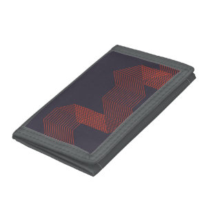 Orange cool simple trendy decorative illustration tri-fold wallet