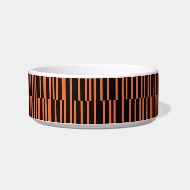 Orange, cool, trendy, modern geometric graphic art bowl (Front)