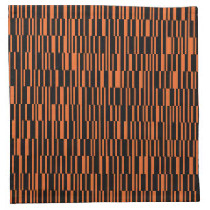 Orange, cool, trendy, modern geometric graphic art cloth napkin