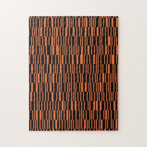 Orange cool trendy modern geometric graphic art jigsaw puzzle