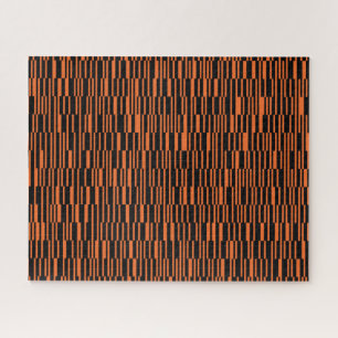 Orange, cool, trendy, modern geometric graphic art jigsaw puzzle