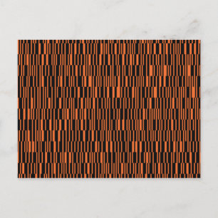 Orange, cool, trendy, modern geometric graphic art postcard