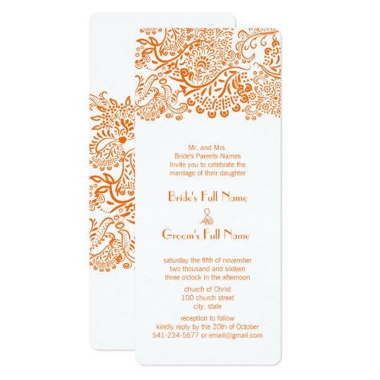 Orange C Love Bird Wedding Invitation Zazzle Orange C Love Bird Wedding Invitation