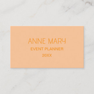 Orange Coral Peach Custom Color Wedding Trendy Business Card