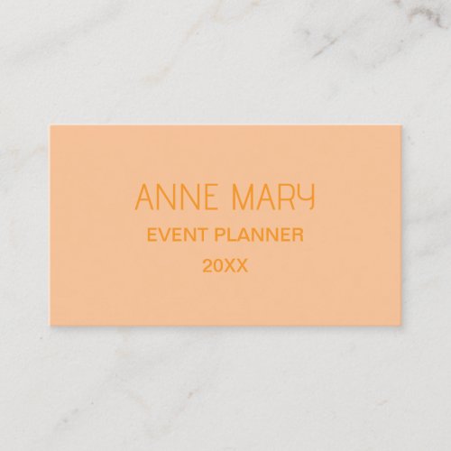 Orange Coral Peach Custom Color Wedding Trendy Business Card
