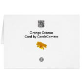 Orange Cosmos Coordinating Items Cards (Back Horizontal)