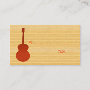 Orange Country Guitar Place Card