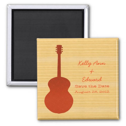 Orange Country Guitar Save the Date Magnet