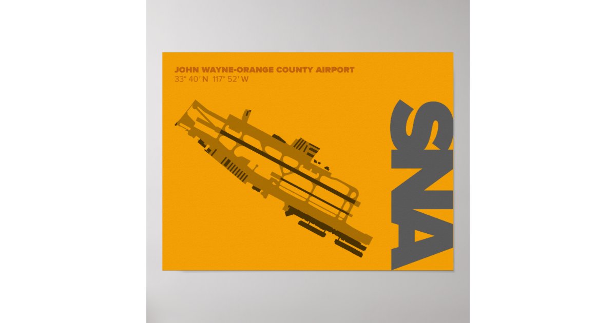 Orange County Airport (SNA) Diagram Poster | Zazzle.com