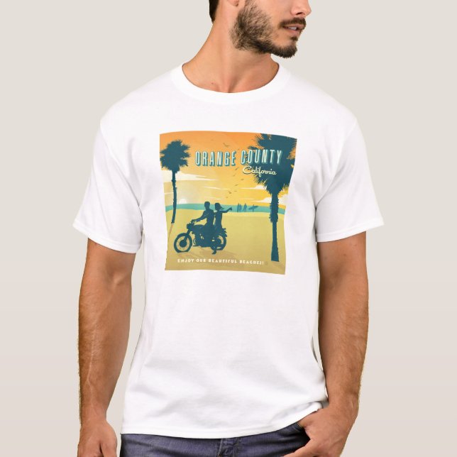 Orange County, California Beaches T-Shirt (Front)