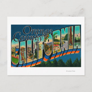 Orange County, California - Large Letter Scenes Postcard