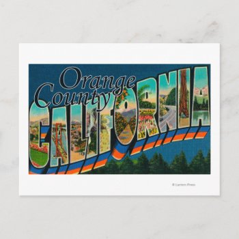 Orange County  California - Large Letter Scenes Postcard by LanternPress at Zazzle