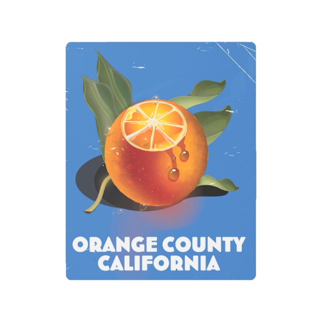 Orange County California Metal Print (Front)