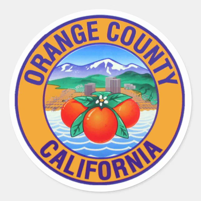 Orange County California Sticker 0512 Zazzle