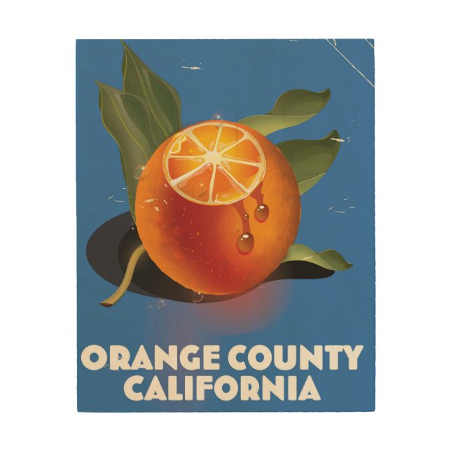 Orange County California Wood Wall Art (Front)