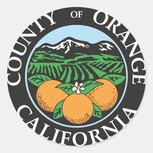 Orange County Classic Round Sticker (Front)