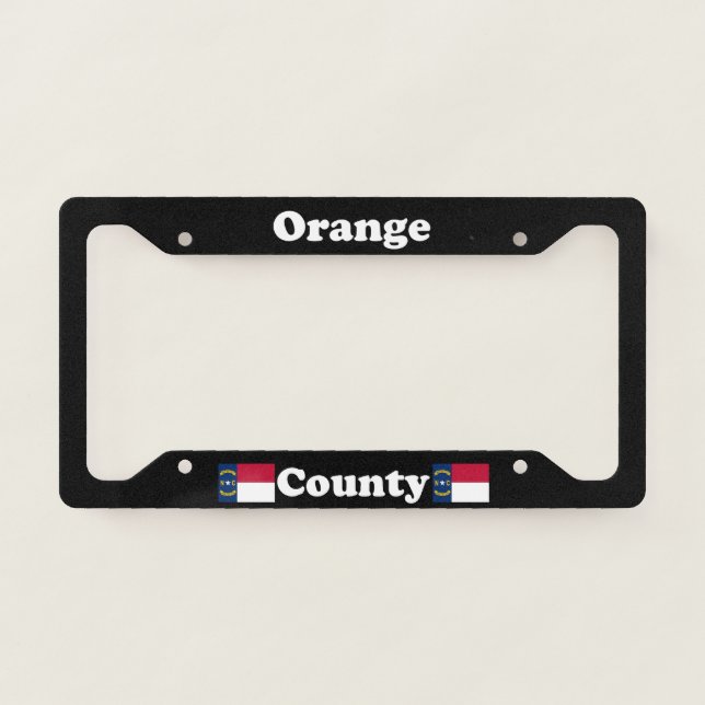 Orange County North Carolina LPF License Plate Frame (Front)