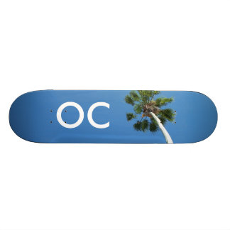 Orange County OC Palm Tree Skateboard Deck Art