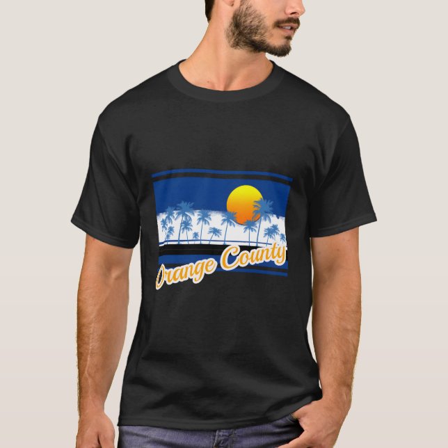 Orange County Surf Style Beach T-Shirt (Front)