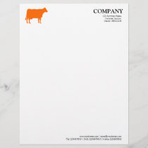 Orange Cow - White Letterhead
