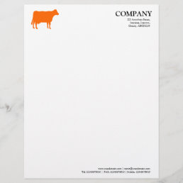 Orange Cow - White Letterhead