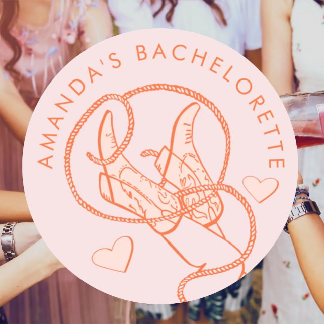 Orange Cowgirl Disco Bachelorette Sticker (Creator Uploaded)