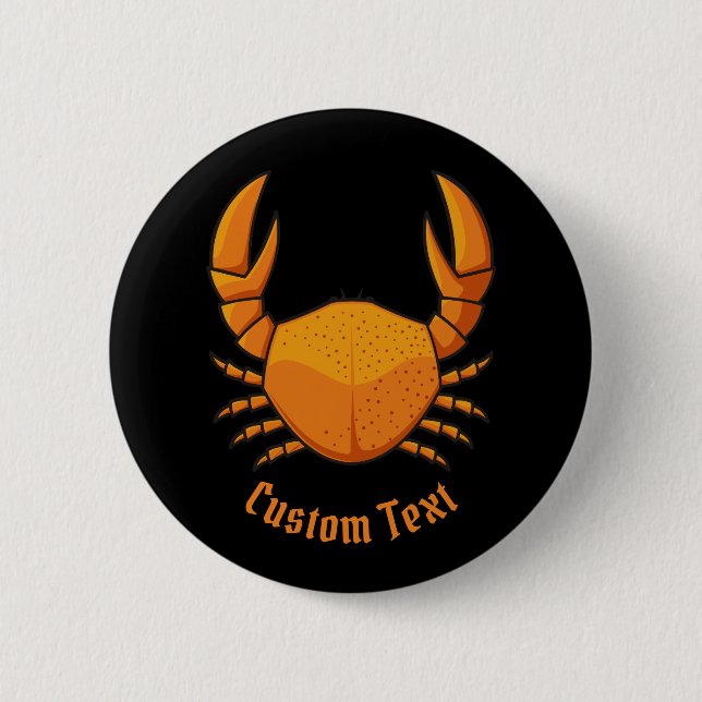 Orange Crab Button (Front)