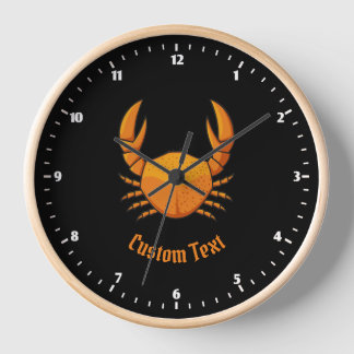 Orange Crab Clock