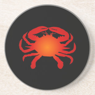 Orange Crab Drink Coaster