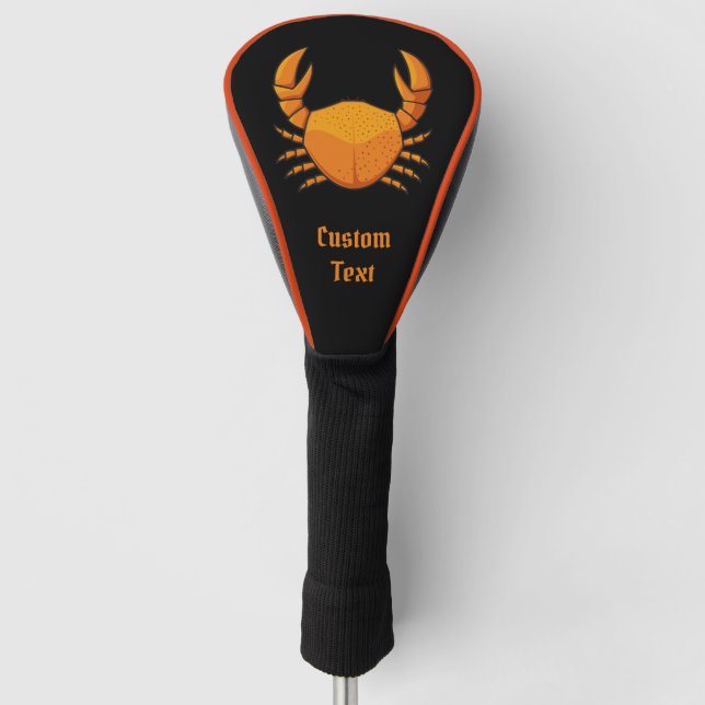 Orange Crab Golf Head Cover (Front)