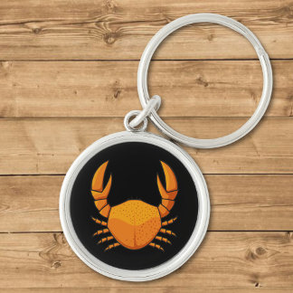 Orange Crab Keychain