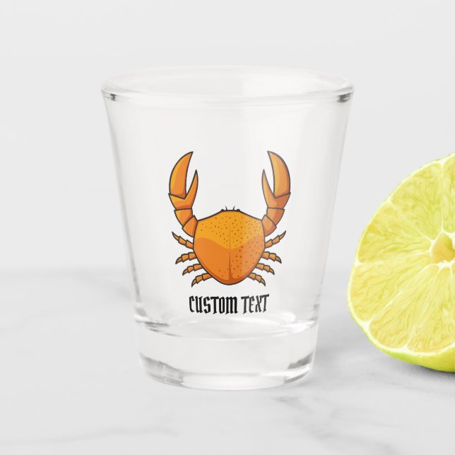 Orange Crab Shot Glass (Front)