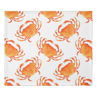 Orange crabs seamless pattern duvet cover