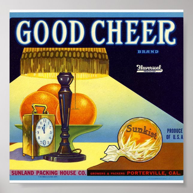 Orange crate label, Good Cheer Brand Poster (Front)