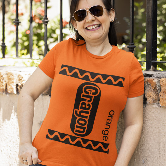 Orange crayon hot sale shirt