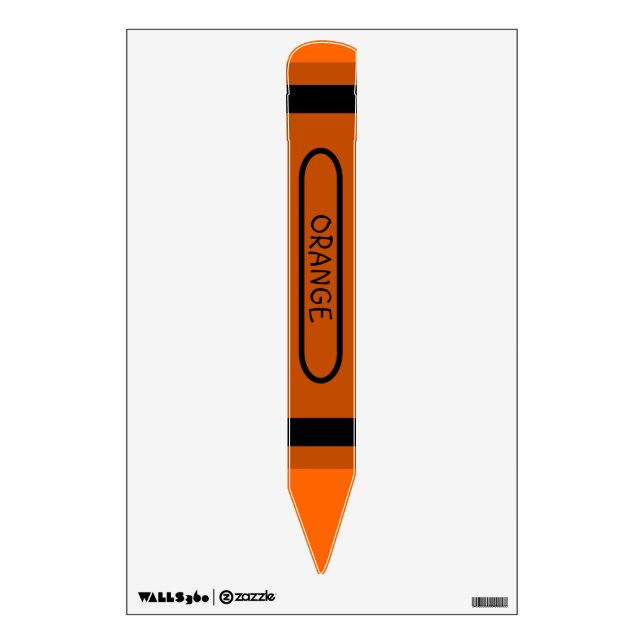Orange Crayon Wall Sticker (Front)