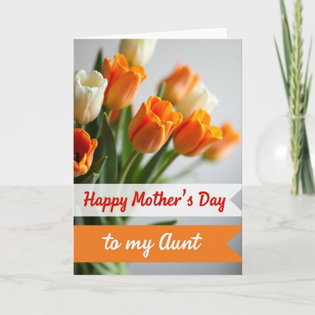 Orange Cream Blossoms Card (Front)