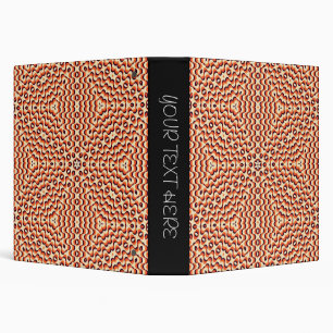 Orange, Cream, Brown Floral Art Seamless Binder