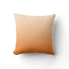 Orange Cream Dipped Modern Trendy Decor Throw Pillow