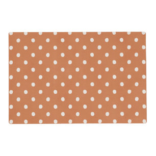 Orange Cream Dots Glitter Placemat