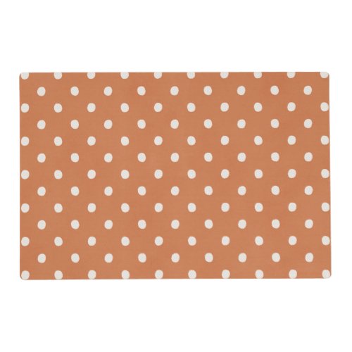 Orange Cream Dots Glitter Placemat