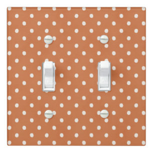 Orange Cream Dots Light Switch Cover