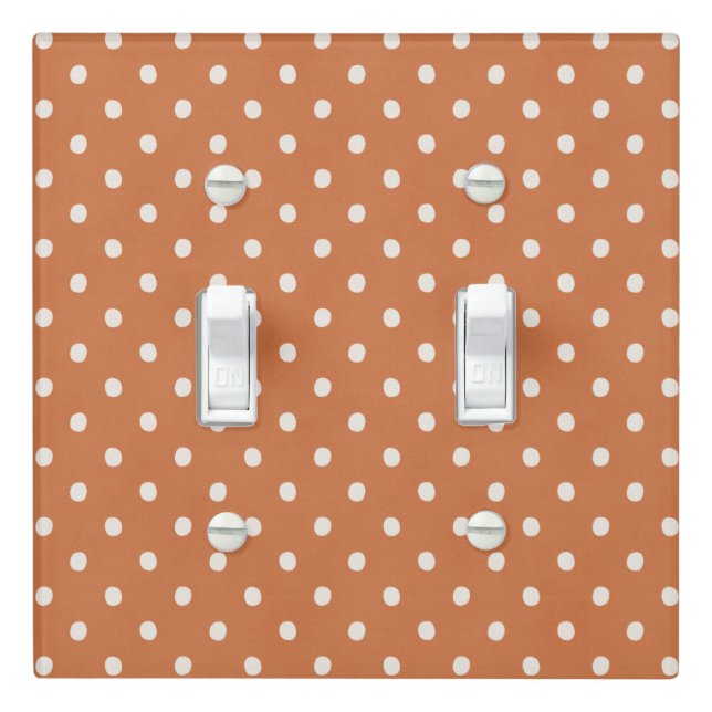 Orange Cream Dots  Light Switch Cover (In Situ)
